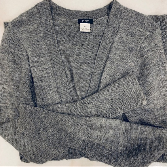 J.Crew gray wool cardigan sweater. Size M - Picture 2 of 6
